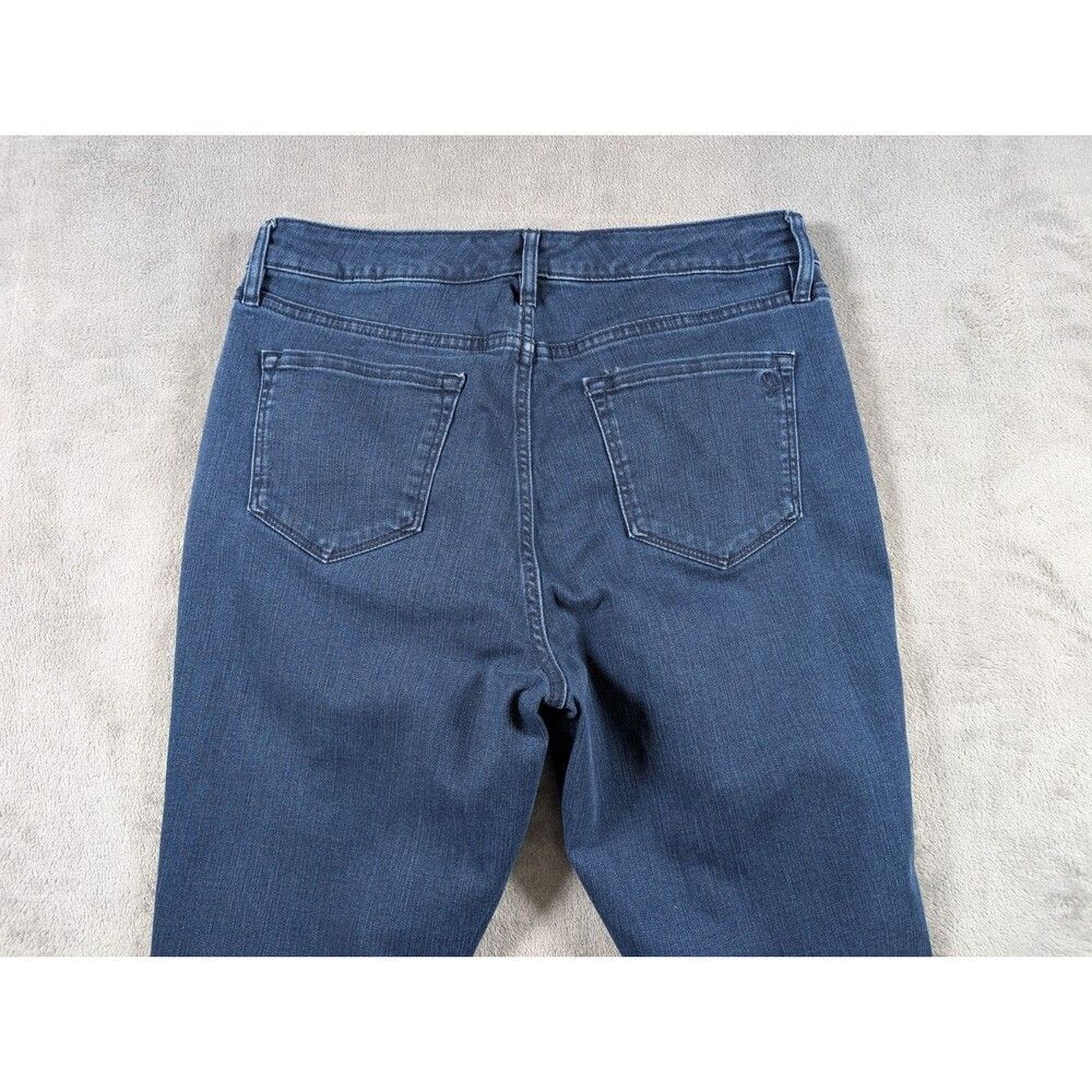Martha Stewart Jeans Womens 10P Petite Skinny Ankle Blue Stretch Knee Patch - Picture 4 of 15